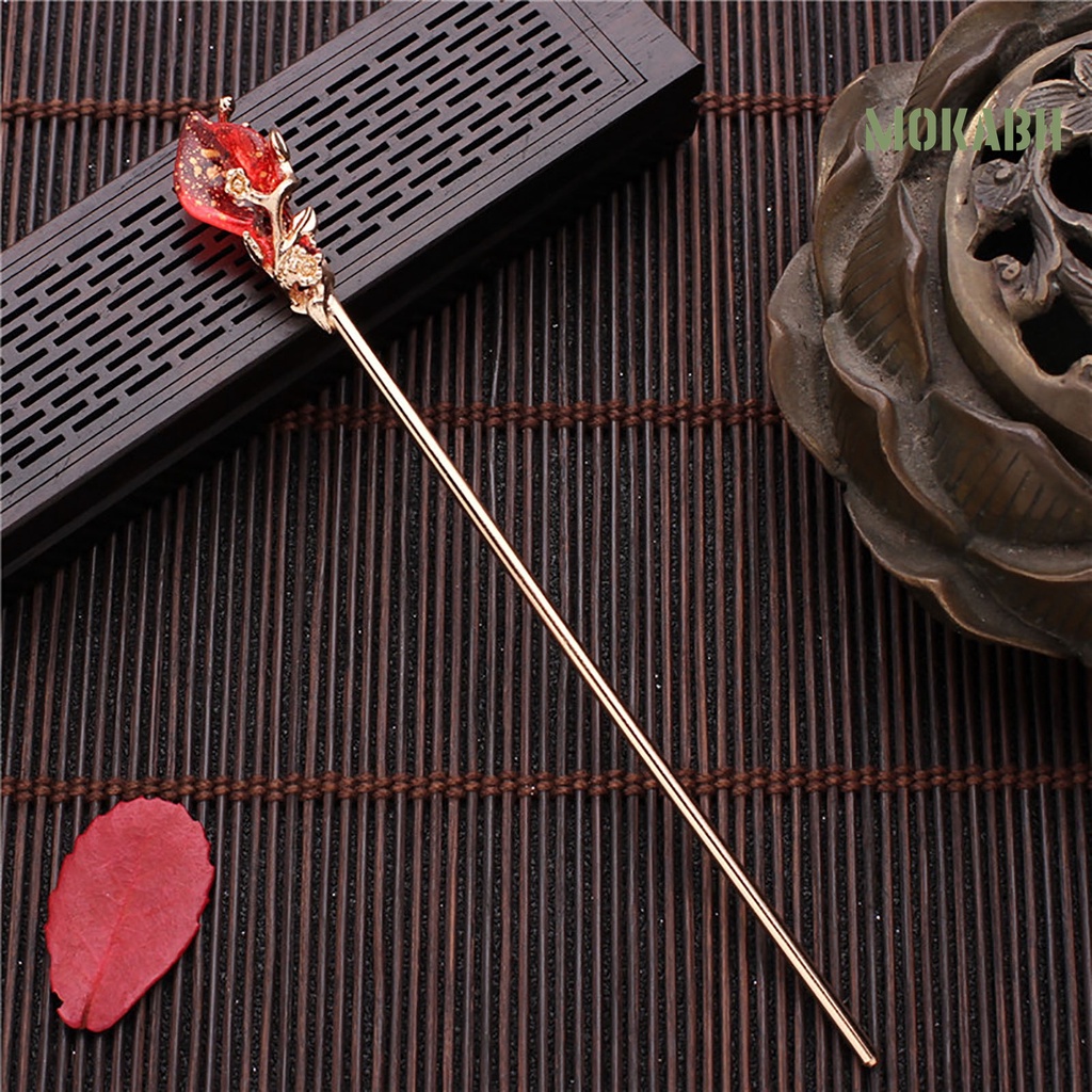 Trâm Cài Tóc Đính Pha Lê Giả Trong Suốt Phong Cách Trung Hoa Cổ Điển