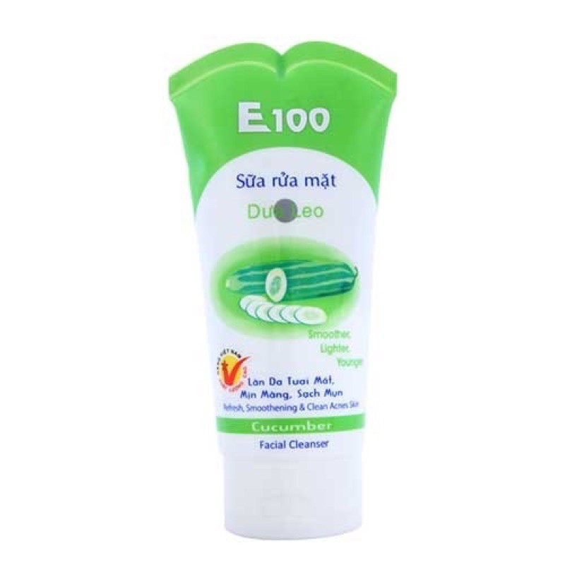 sữa rửa mặt e100 nhà đam/dưa leo/nghệ/bò sữa chính hãng