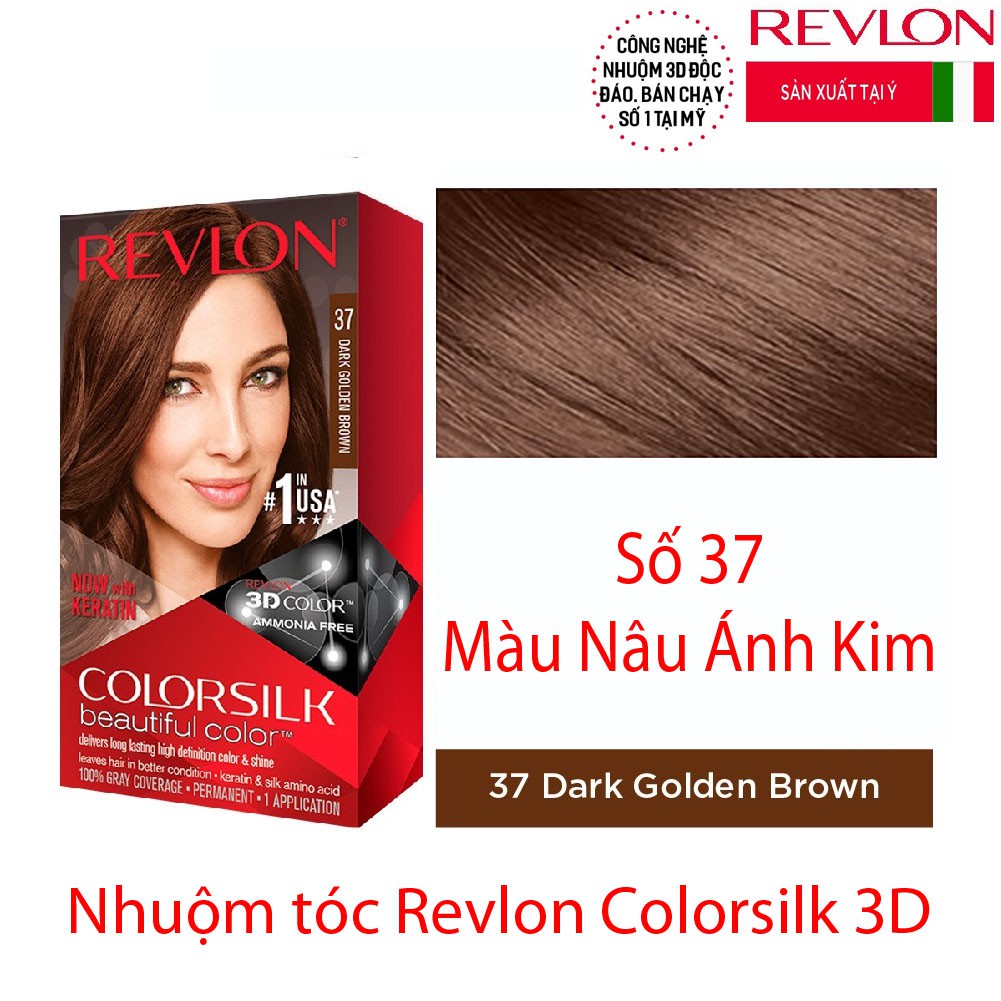 Thuốc nhuộm tóc Revlon Colorsilk số 37 (Dark Golden Brown)