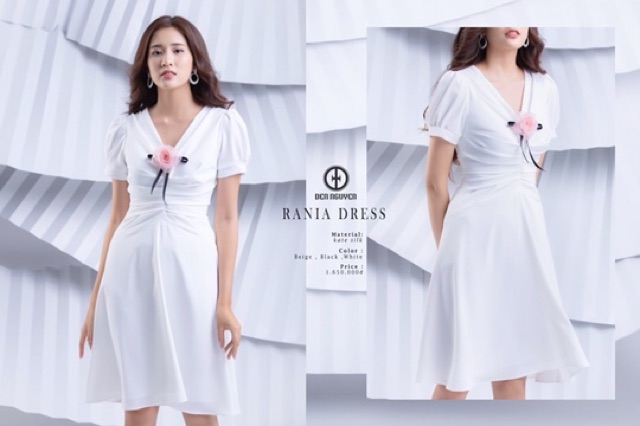 Hoa hồng cài áo phối nơ