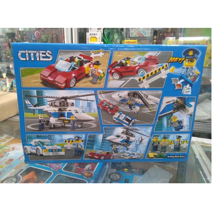 Lego police city Bela 10656 Máy bay cảnh sát truy bắt tội phạm có 318pcs