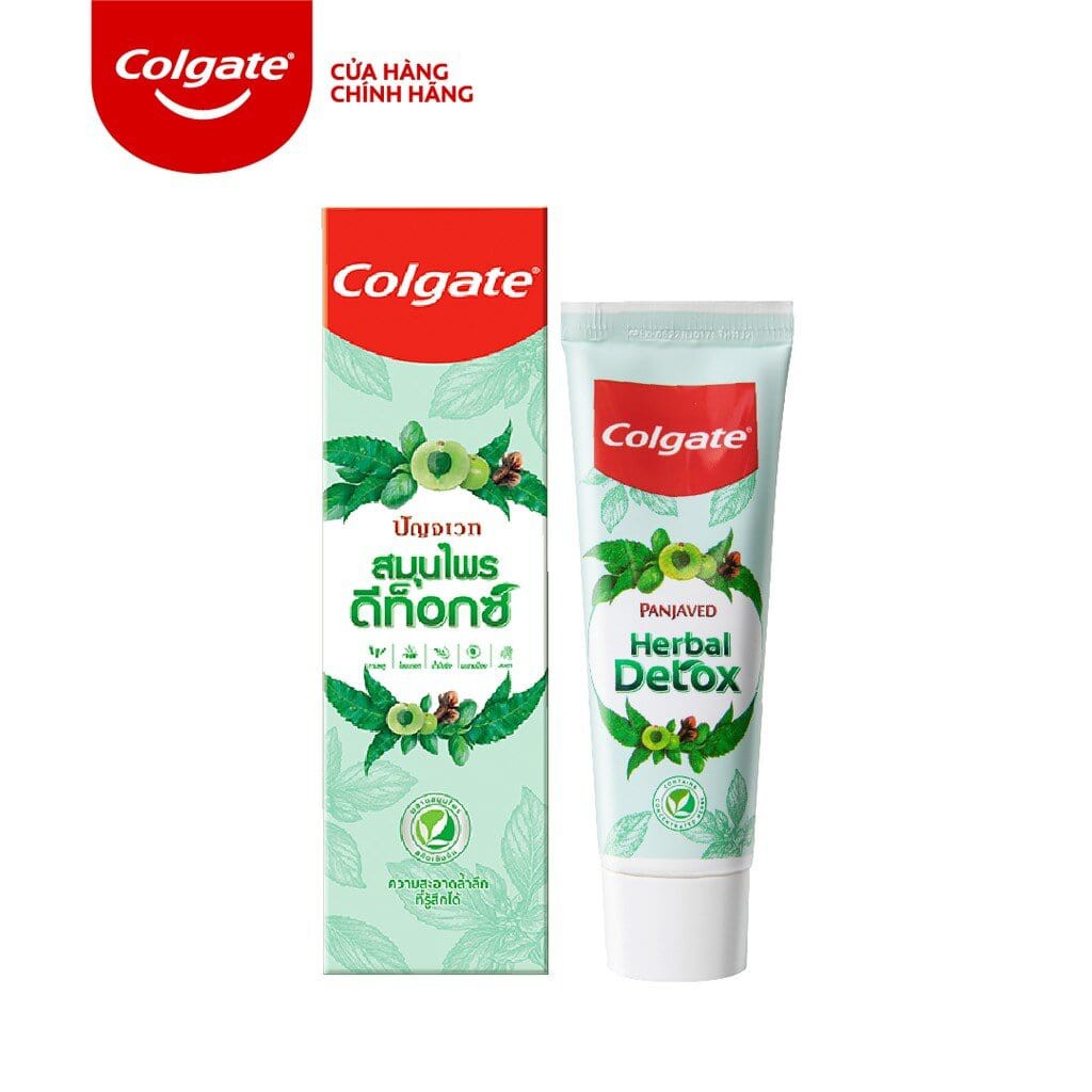 Kem đánh răng Colgate thảo mộc thiên nhiên Panjaved Herbal Detox (giá bao bì 75.000đ)