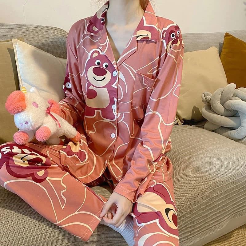 Đồ ngủ pijama dài, đồ ngủ nữ mặc nhà họa tiết xinh xắn, dễ thương