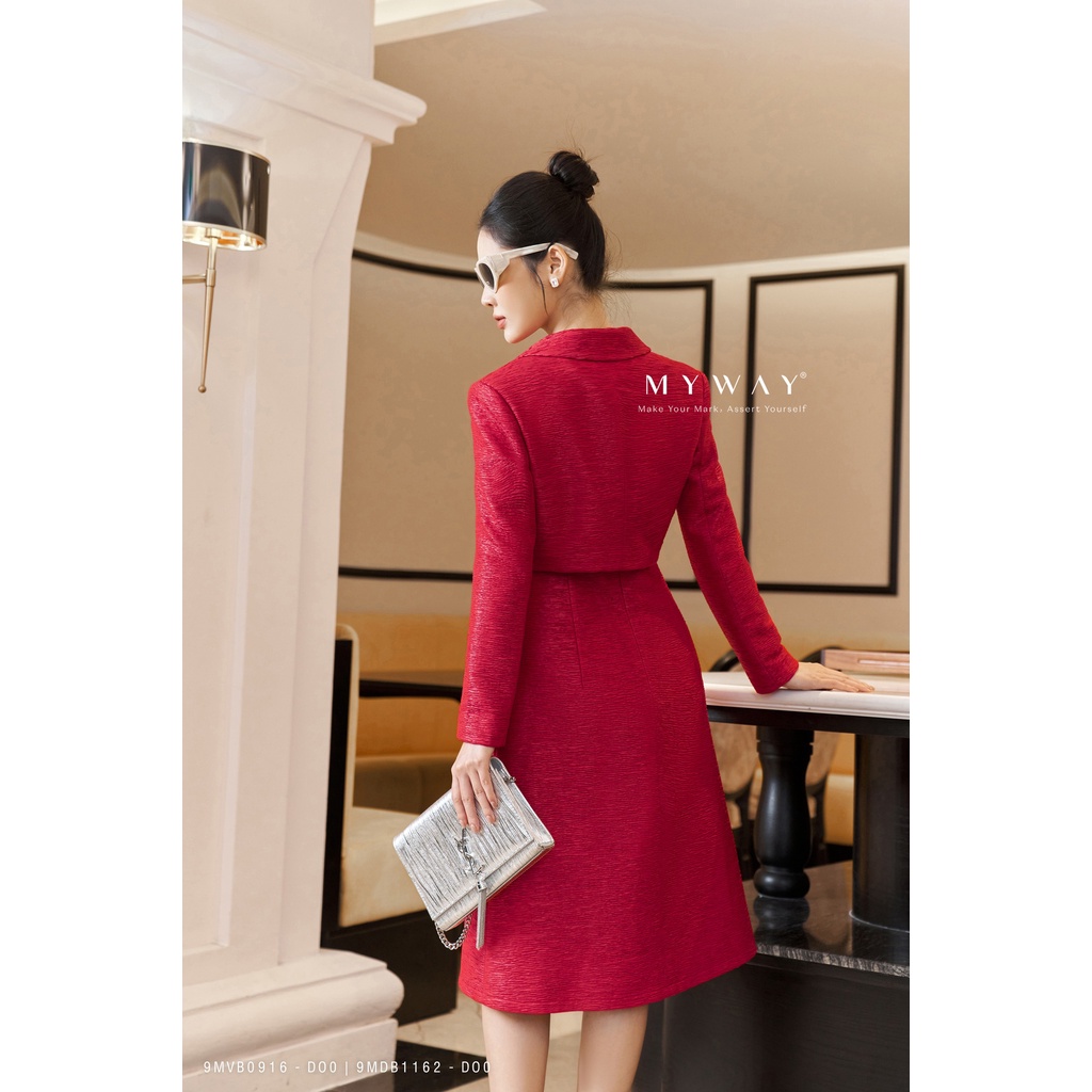 Sét Đầm Áo Khoác Nữ MY WAY Dáng Chữ A Sang Trọng 9MVB0916 -9MDB1162 Do0