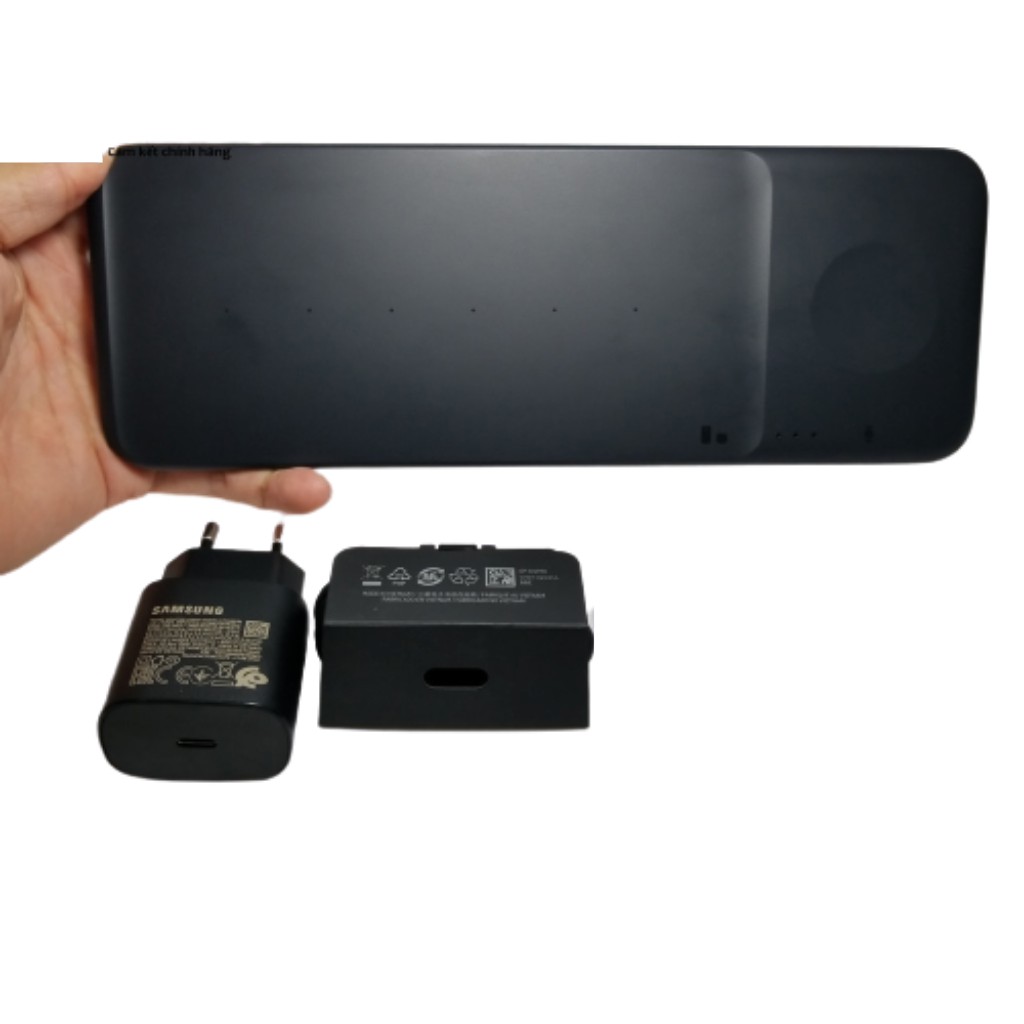 Sạc không dây Samsung Note 20 Ultral đa năng 3 trong 1 EP-P6300 chính hãng, sạc nhanh tiện dụng (Đế rời, No Box)
