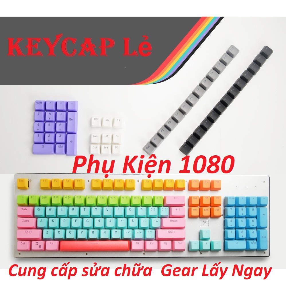 Nút keycap bàn phím cơ lẻ để sét màu theo sở thích, dành cho bàn phím cơ chất liệu nhựa pbt