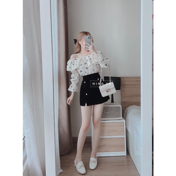 ÁO HOA BẸT VAI