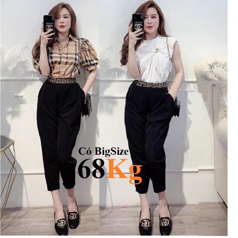 QUẦN BAGGY DÁNG BOM PHONG CÁCH, Dáng Lỡ 80CM có Big Size 68KG
