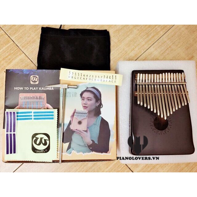 ( Phân phối chính thức ) Đàn Kalimba Walter cao cấp 17 phím gỗ đen - Thumb Piano ( Full phụ kiện ) - HÀNG CÓ SẴN