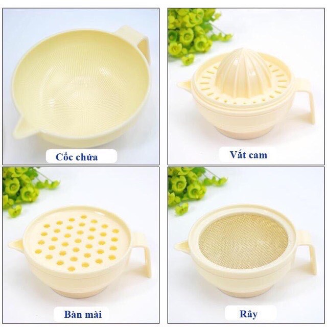 Bộ Chế Biến Ăn Dặm Kiểu Nhật Tốt Cho Bé Từ 5 - 6 Tháng Trở lên GoodBaby Set