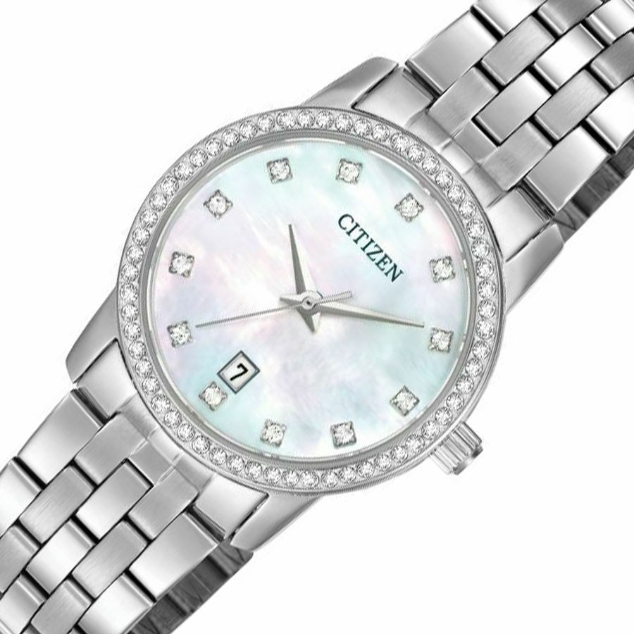 Đồng Hồ Đôi Citizen Dây Kim Loại Pin-Quartz BI5030-51A (Nam) EU6030-56D (Nữ)