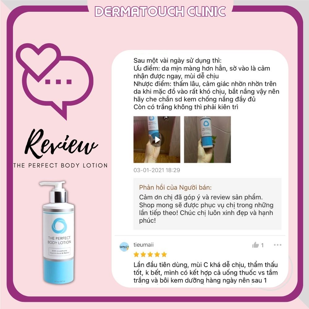 ✅[Chính Hãng] Sữa dưỡng thể The Perfect Body Lotion chăm sóc hỗ trợ trắng da, mềm mịn da