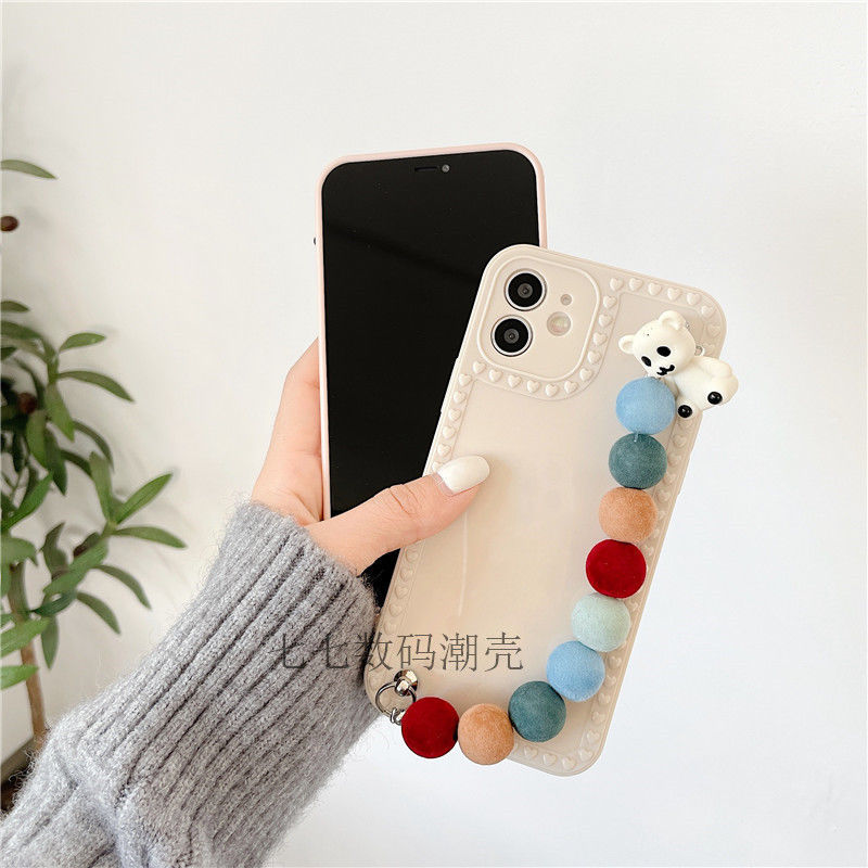 Mới Ốp Điện Thoại Dẻo Họa Tiết Chú Gấu Nhiều Màu Xinh Xắn Cho iPhone 12promax 12 11 x xs 7plus 8plus XR HD0V h75c