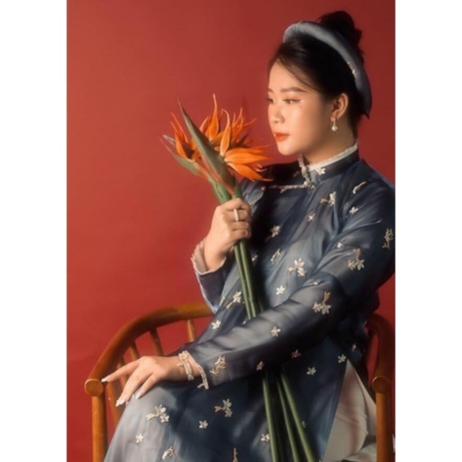 Set áo ngũ thân tay thụng thêu hoa nhí cho các nàng yêu thích cổ phục ,đi lễ dạ hội