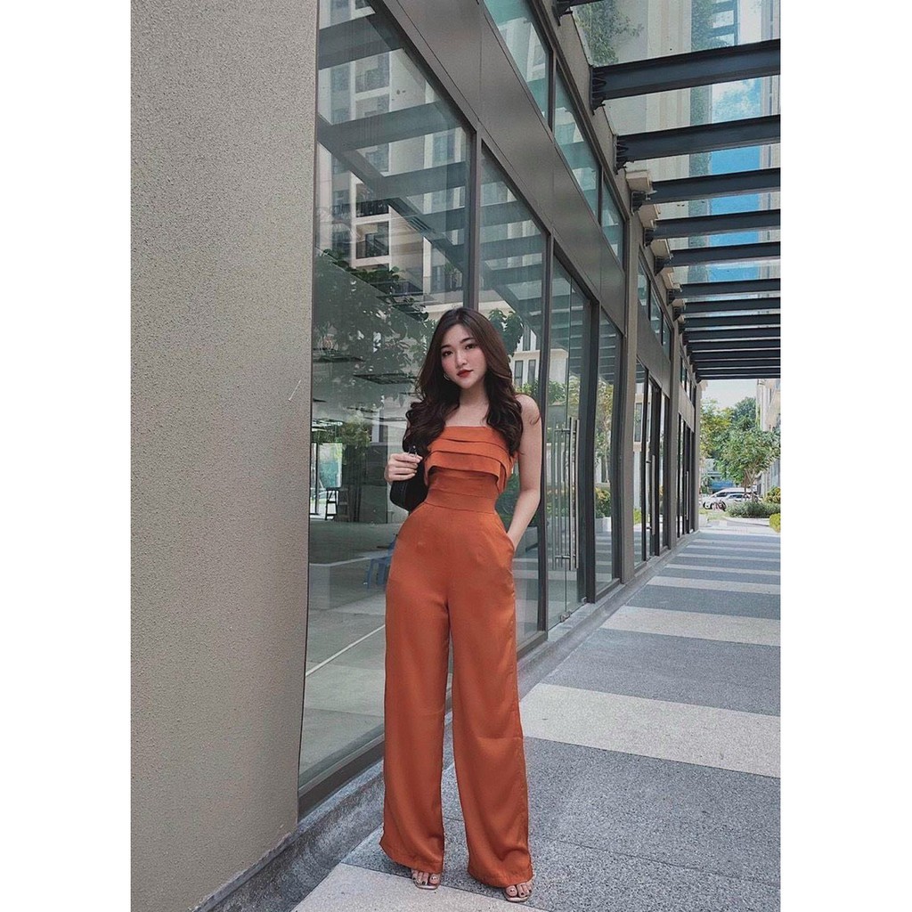 Set Bộ Cúp Ngực Lụa Cao Cấp - Jumpsuit Ống Suông Cúp Ngực  <3 | WebRaoVat - webraovat.net.vn