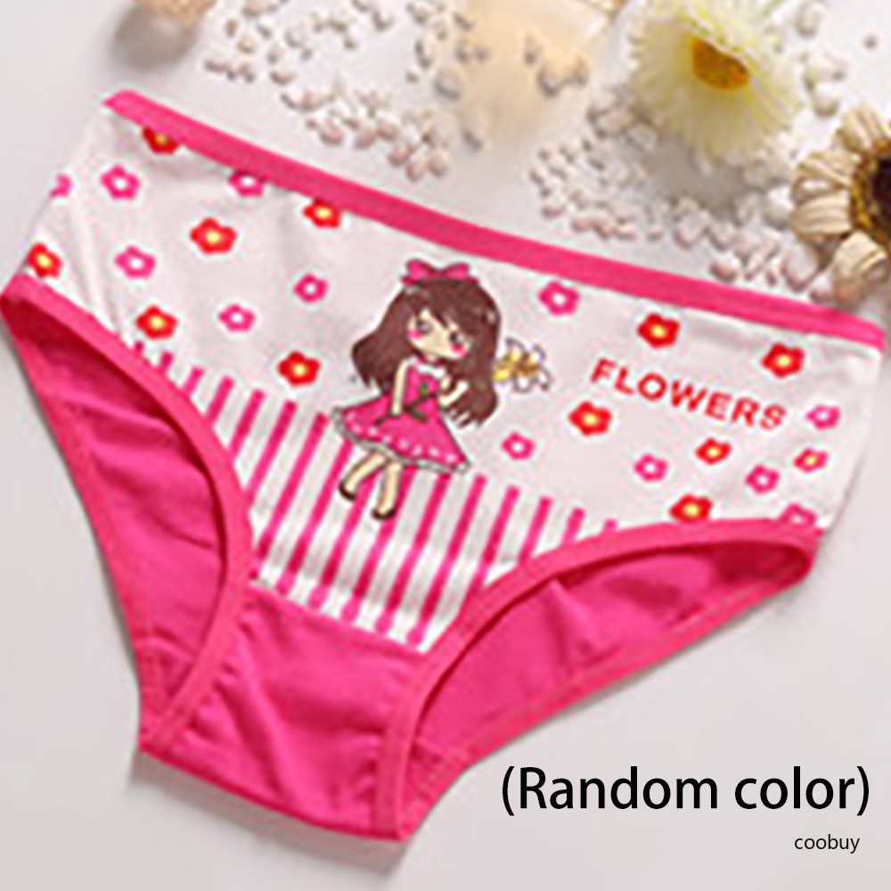 Quần lót của bé gái được làm từ vải cotton mát lạnh Cute Print 2-12 tuổi