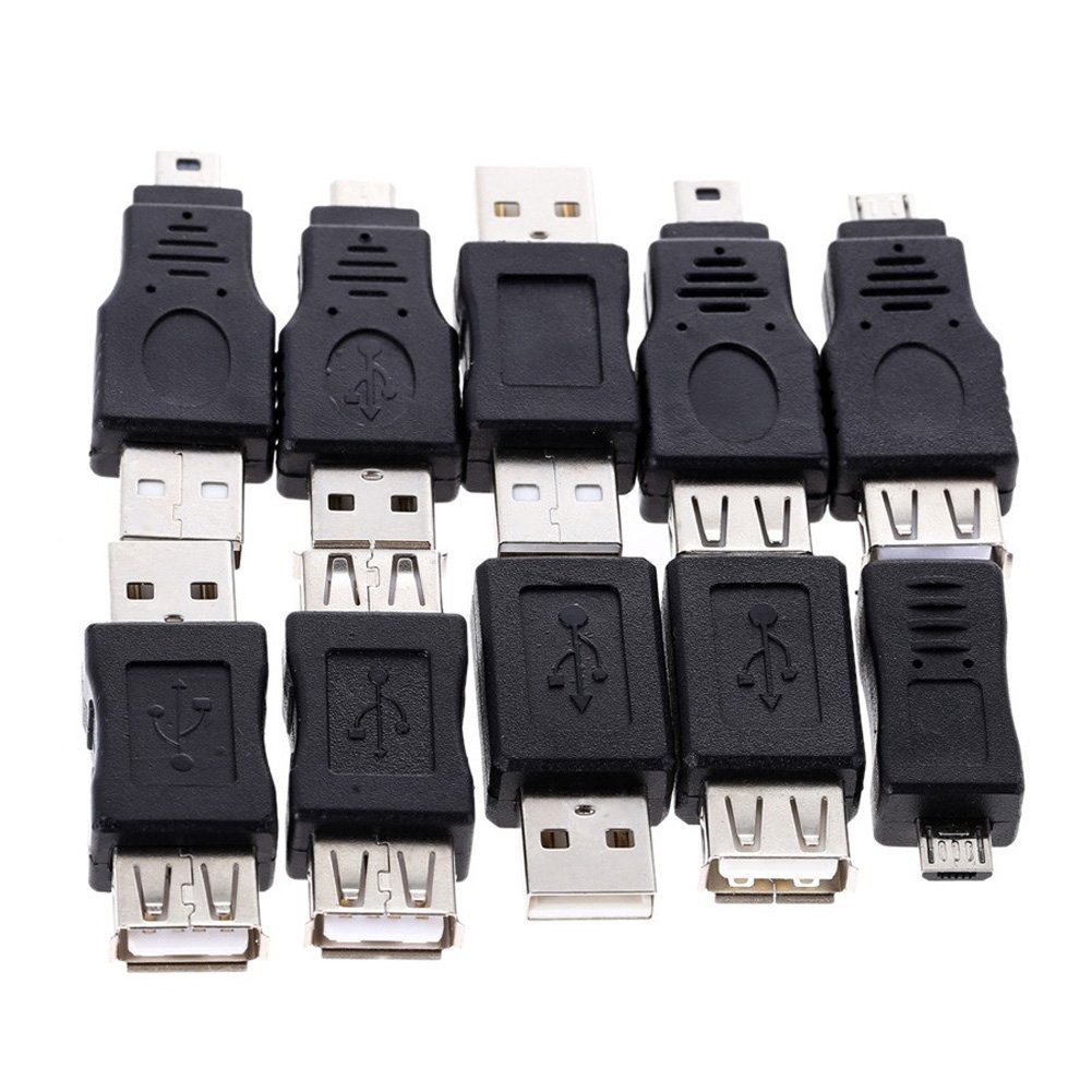 Set 10 Đầu Chuyển Đổi Usb Sang Mini Micro Female Otg Dành Cho Điện Thoại Android N40