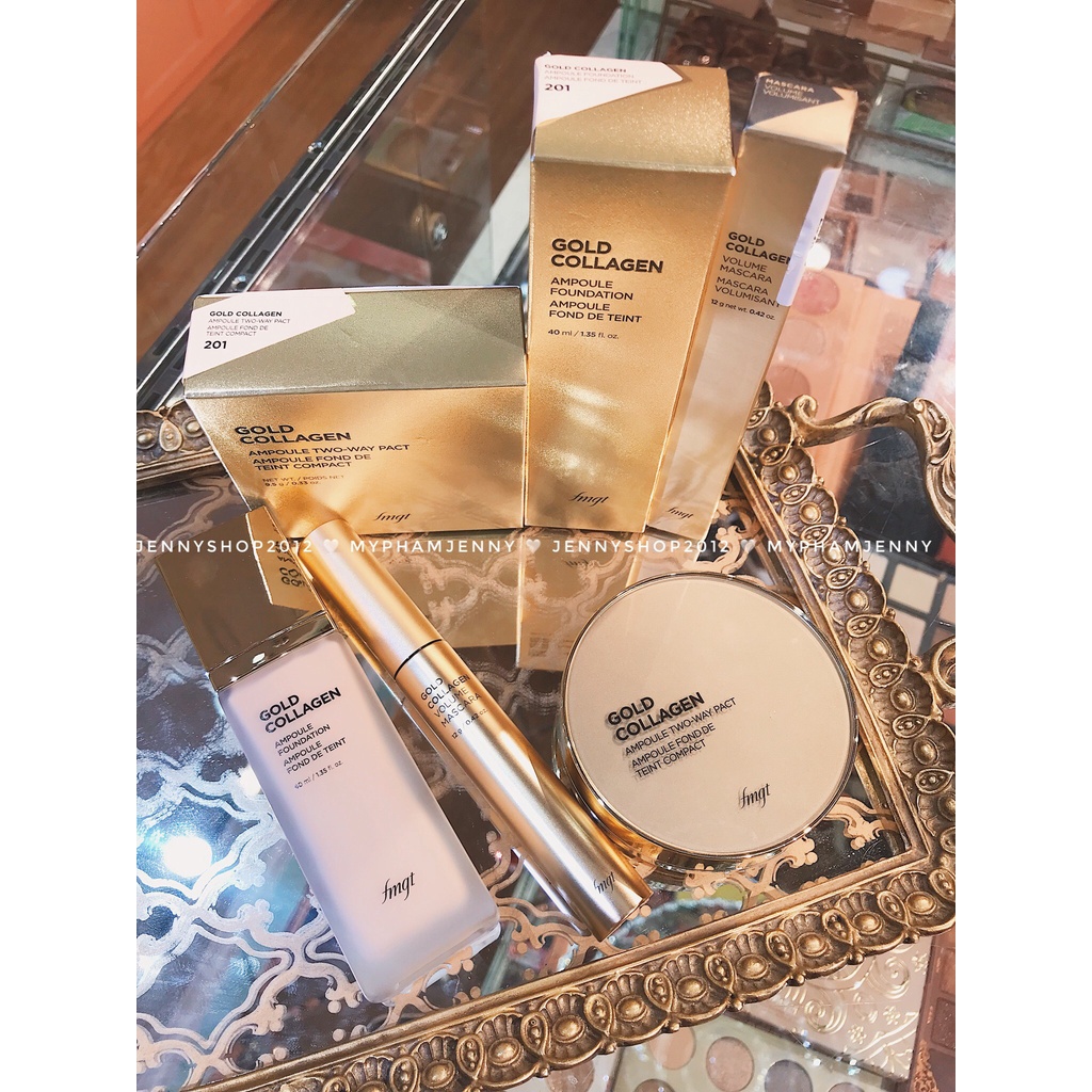 Kem Nền &amp; Phấn Phủ Gold Collagen Ampoule