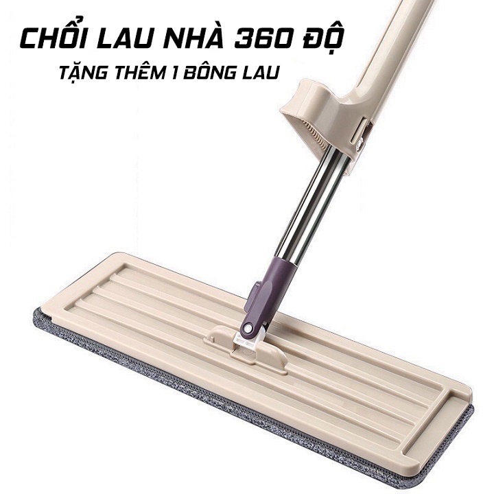Cây Lau Nhà Thông Minh Xoay 360 Độ Tặng Thêm 1 Bông Lau