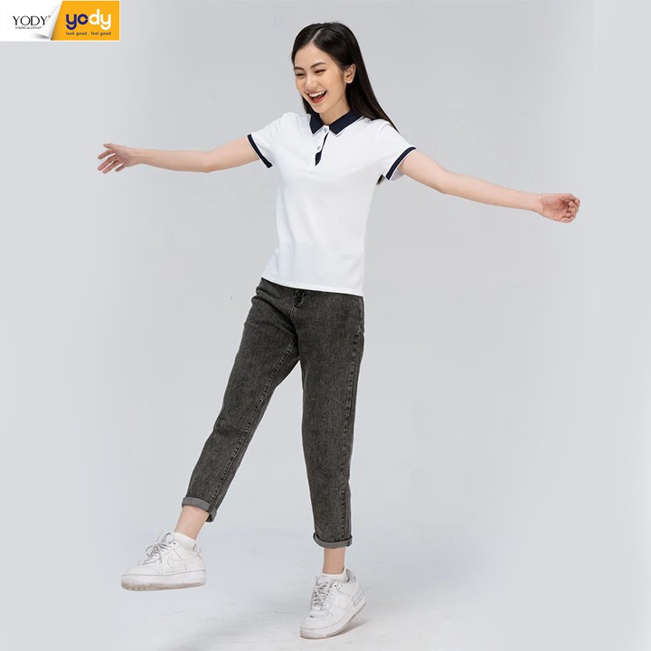  Áo Phông Polo YODY Nữ Cafe Phối Nẹp Thoải Mái Năng Động Và Khử Mùi Tốt APN3700 | BigBuy360 - bigbuy360.vn