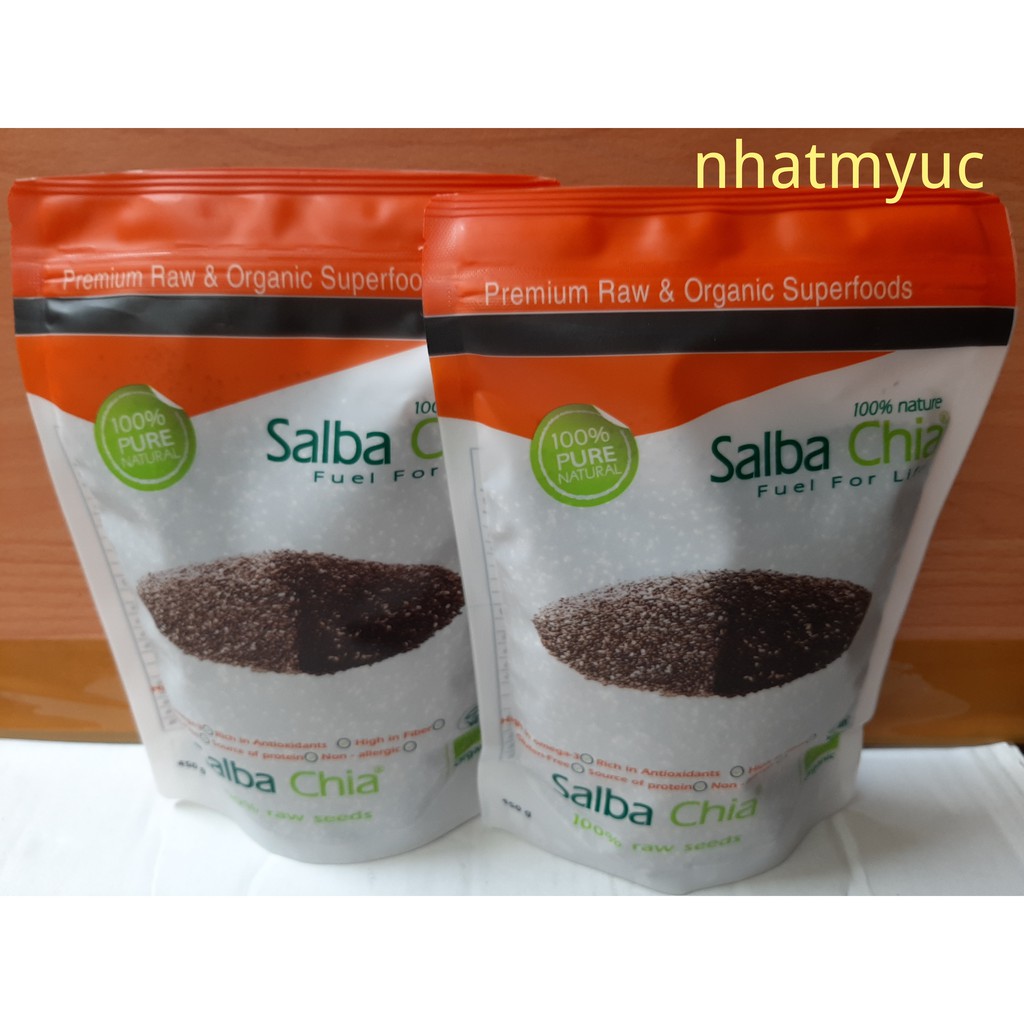 Hạt chia – Salba HỮU CƠ chia organic 450g date 6 2022