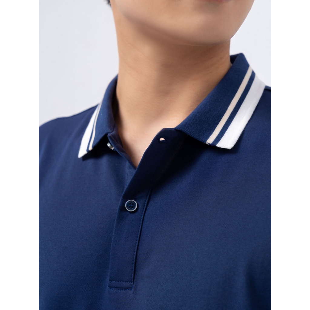 Áo Polo Nam YODY Pique Mắt Chim Phối Bo Kẻ Nẹp- Aó Thun Có Cổ Tay Ngắn Thoáng Mát Mã SP APM3641