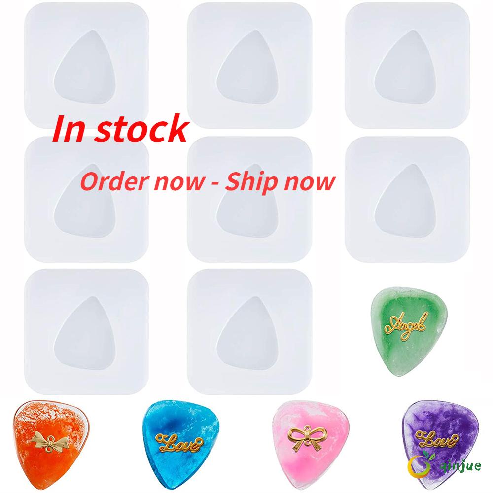 🍒QINJUE🍒 Fluid Arts Silicone Mould Epoxy Game Mold Guitar Picks DIY Resin Guitar Plectrum Pick Handmade Craft Jewelry Crafts Making Clay Tool Resin Mold