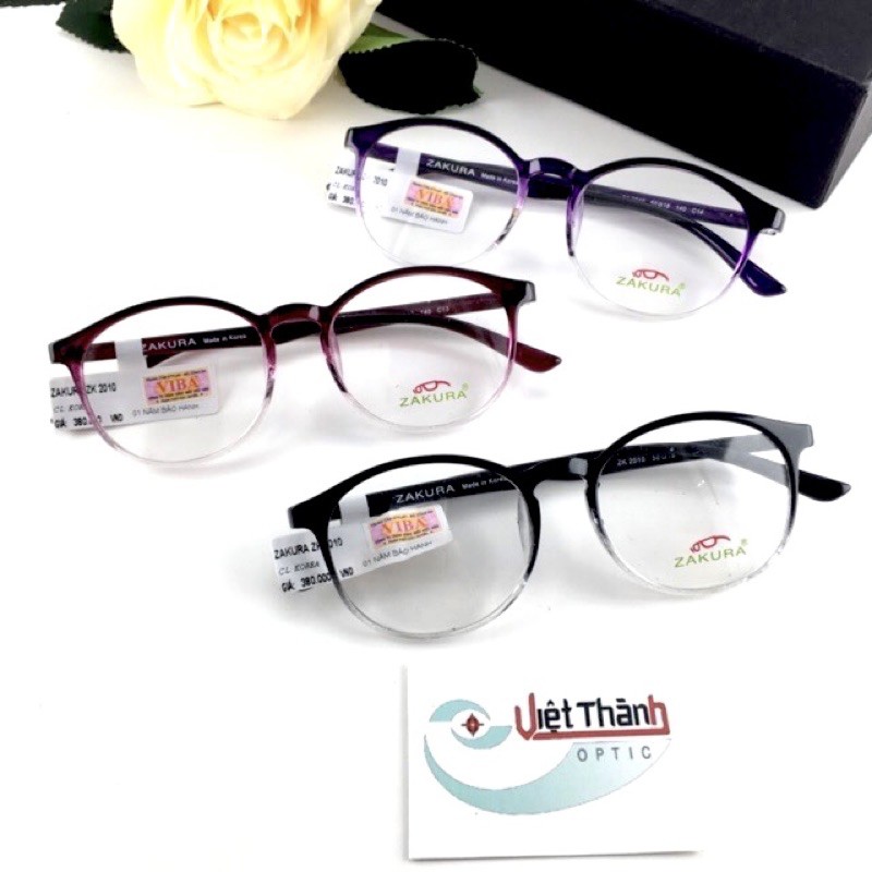 Gọng kính cận dẻo tròn ombre nhận lắp cận viễn loạn theo yêu cầu GOM7