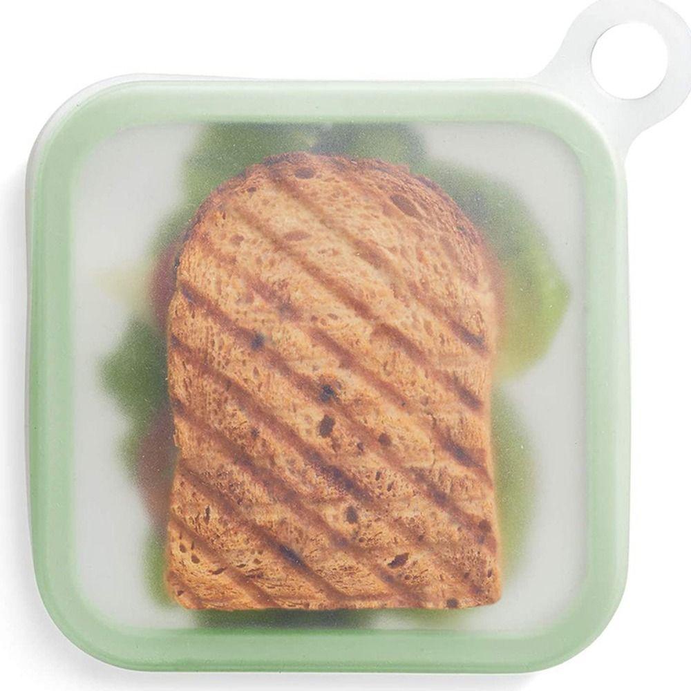 Hộp Đựng Bánh Mì Sandwich Bằng Silicone Tiện Dụng Cho Học Sinh / Nhân Viên Văn Phòng