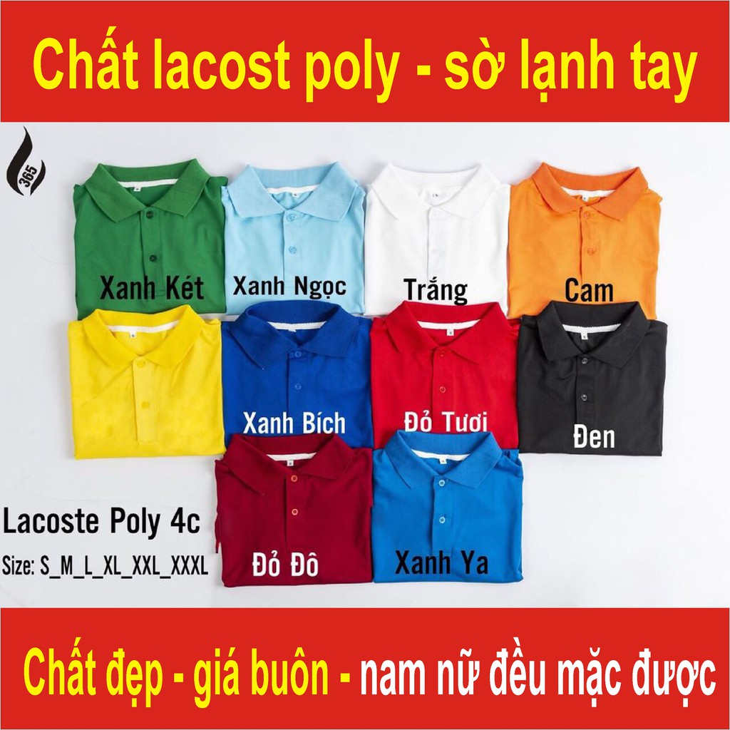 Áo Lacoste Poly cổ bẻ chất lạnh,chất siêu đẹp, bao đổi trả