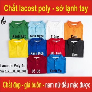 Áo Lacoste Poly cổ bẻ chất lạnh,chất siêu đẹp, bao đổi trả