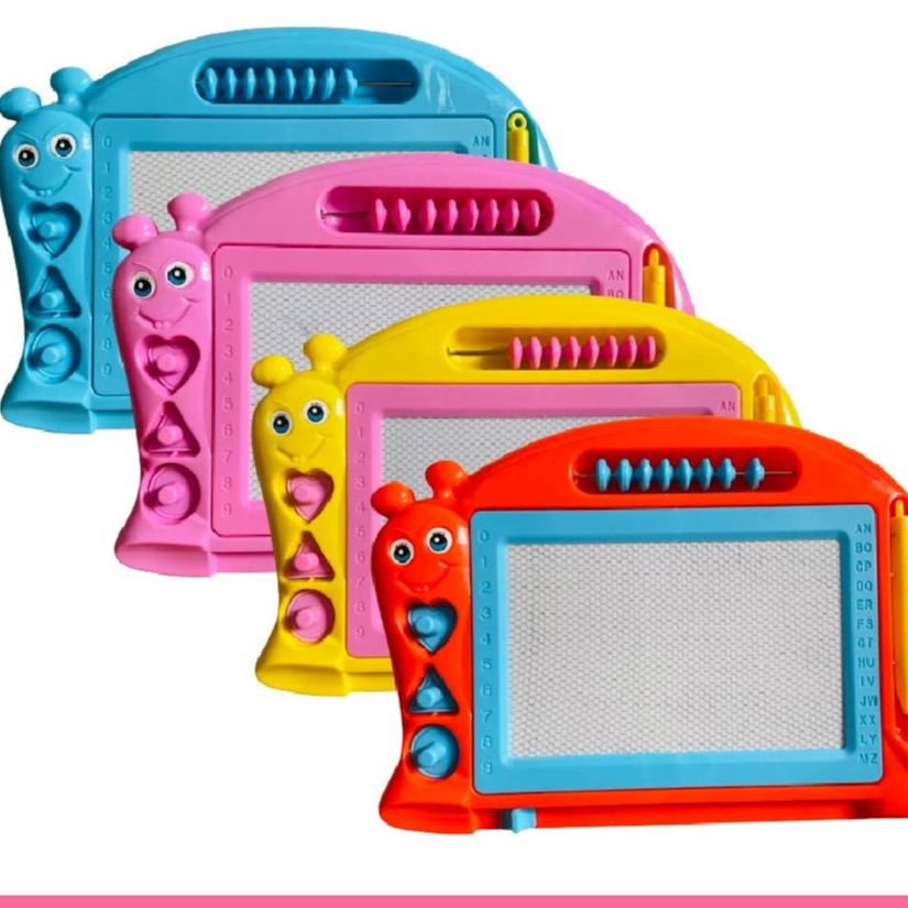 Bảng viết tự xóa thông minh, bảng gạt tự xóa nhiều màu sắc cho bé hình ốc sên siêu dễ thương