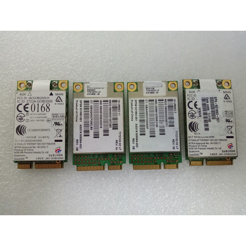 Card wwan 3G HP UN2420 dùng cho laptop HP core i thế hệ 1 như: 2540p,8440p,8540p,8740w