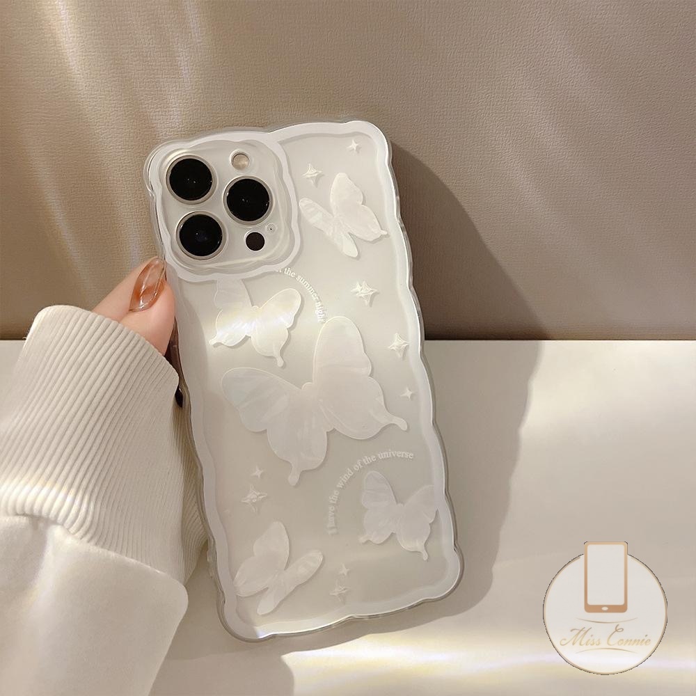 Ốp Điện Thoại Tpu Mềm Trong Suốt Hình Hoa Bướm Cho iPhone 11 7Plus 8Plus XR X XS Max 12 13 11 Pro Max 6 6S Plus 7 8 SE 2020
