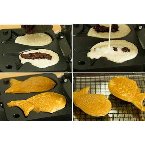 Máy làm bánh cá Taiyaki hay còn gọi bánh cá tráp biển