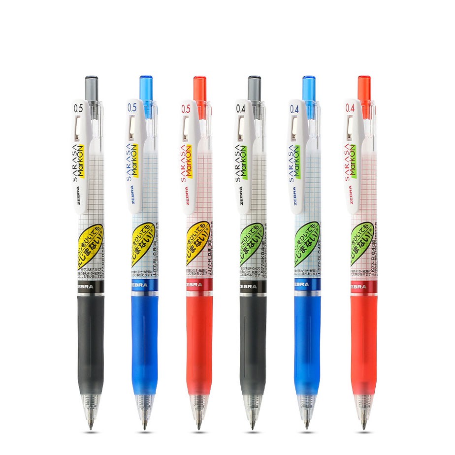 Bút Bi Gel Winzige Zebra JJ77 Ngòi 0.4mm /0.5mm