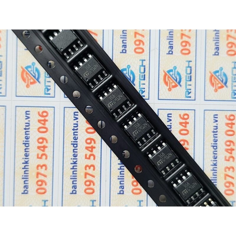 [Combo 10 chiếc] 358 LM358 LM358D LM358DR IC Khuếch Đại Thuật Toán SOP-8 Nhập Khẩu Chính Hãng ST