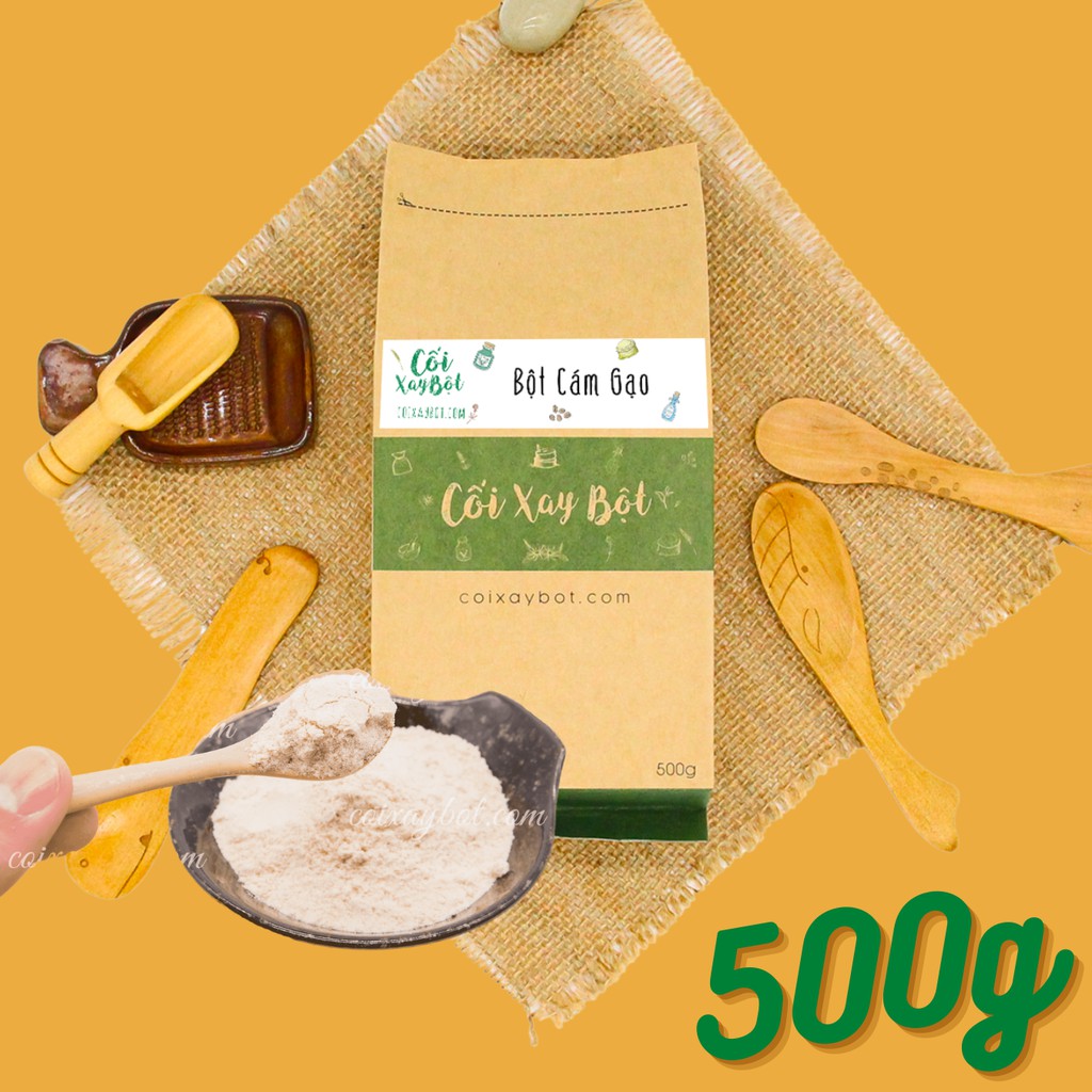 500g Bột Cám Gạo Nguyên Chất - Cối Xay Bột Shop - Handmade