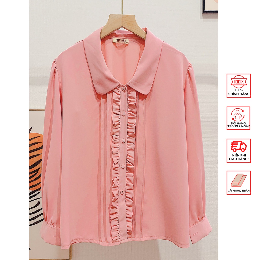 Áo Hàng Nút FOR HER Viền Bèo AO0634