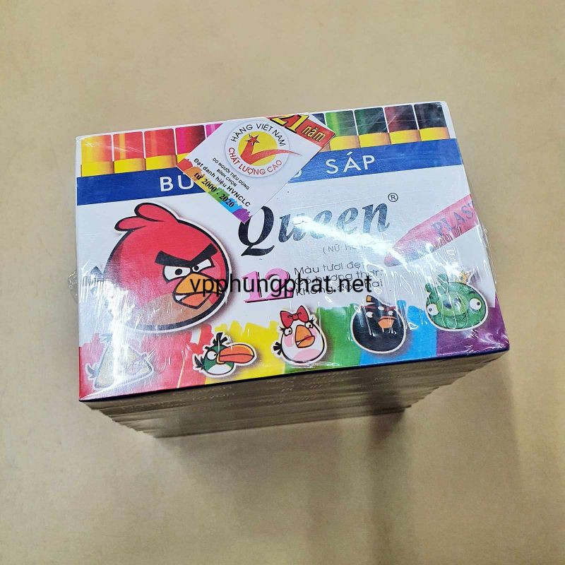 Lốc 10 Hộp Bút Sáp 12 Màu Queen