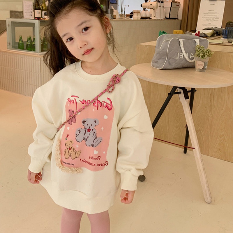 Áo nỉ bé gái sweater set gồm áo nỉ dáng dài mũ lưỡi trai chất nỉ cao cấp mềm mịn ấm áp JIMADO