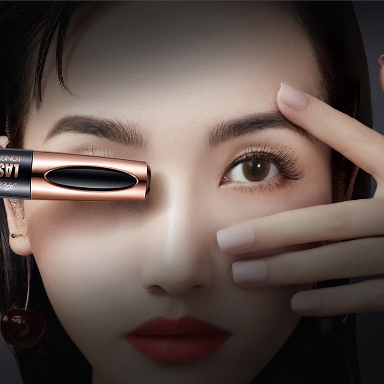 10ML Mascara đen sợi tơ 4D pffee chuốt mi dài và dày trang điểm chống nước nhanh khô