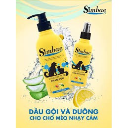 Dầu gội (sữa tắm( Simbae Long Haired cho chó lông dài nhập khẩu Hàn Quốc