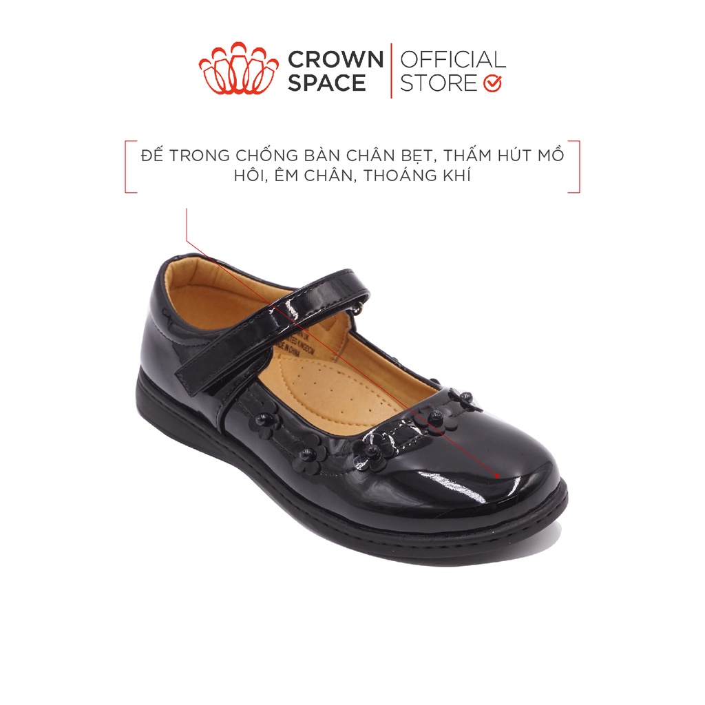 Giày Đi Học Bé Gái Cao Cấp Crown Space CRUK3058 PHIÊN BẢN CAO CẤP SCHOOL SHOES 2022 Thiết Kế Chuẩn Y Khoa Size 33-38