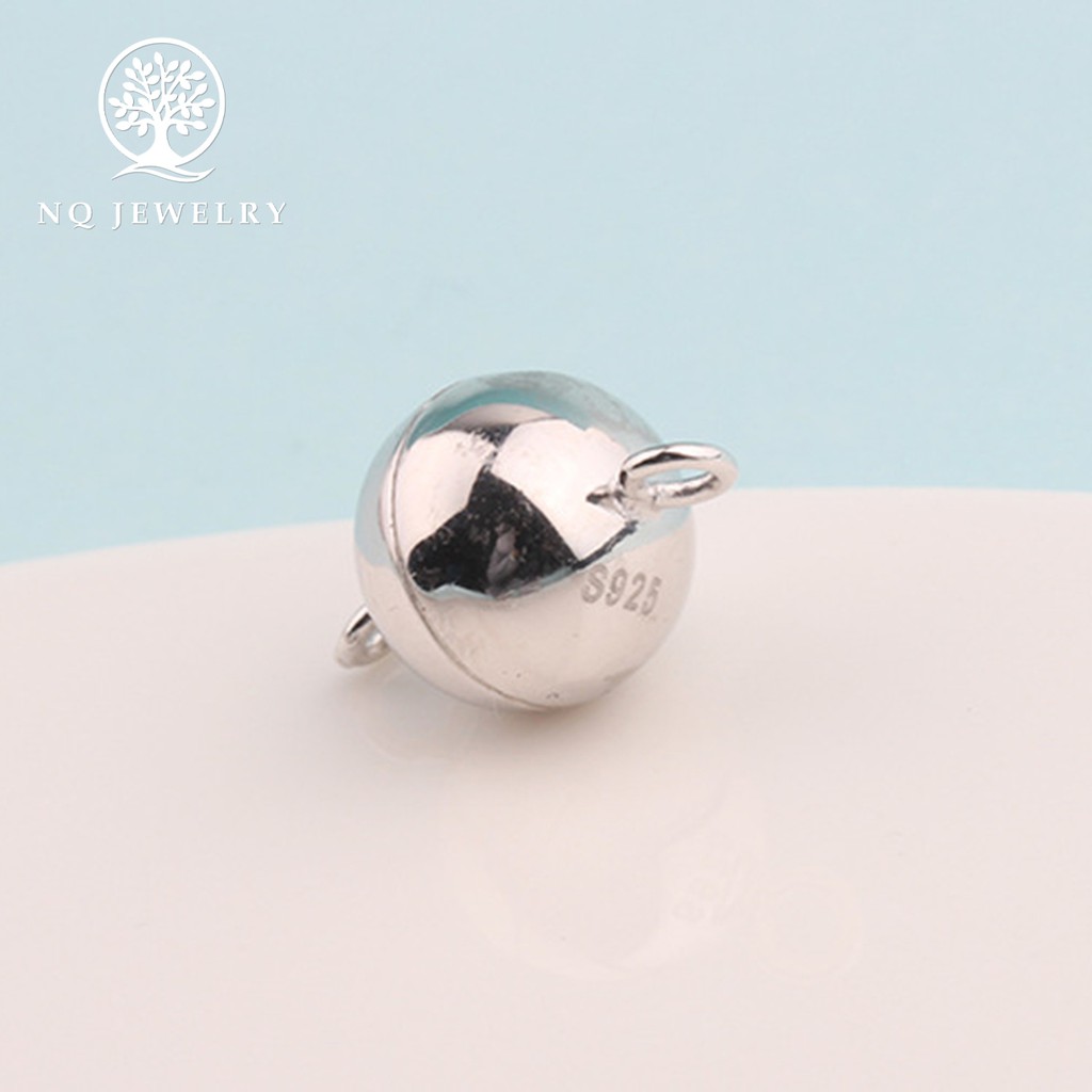 Charm bạc nam châm bạc tròn treo - NQ Jewelry
