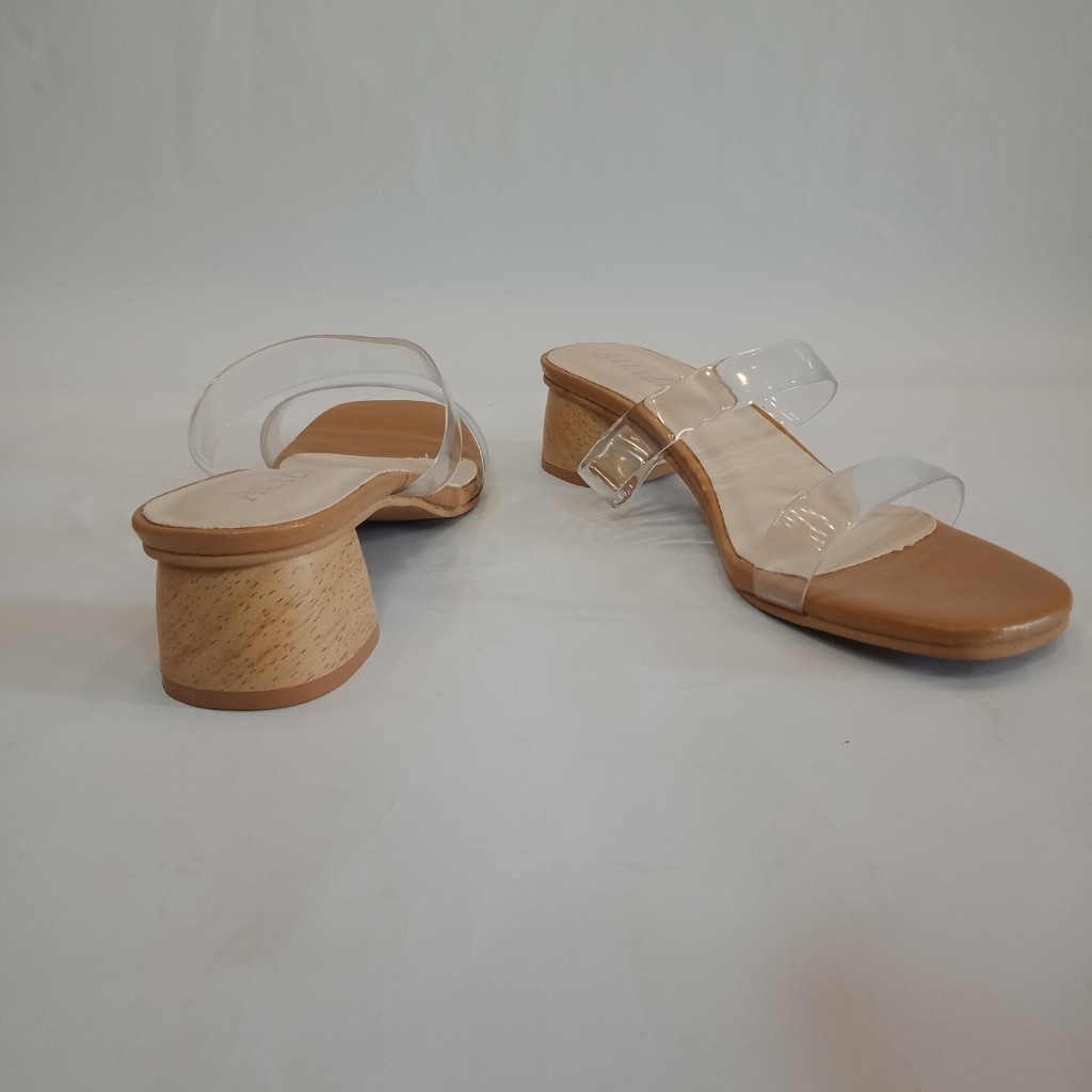 Dép Cao Gót 💝 FREESHIP 💝 Dép nữ hiệu AiLiZu cao cấp mũi vuông , quai ngang trong suốt cao 5cm | BigBuy360 - bigbuy360.vn