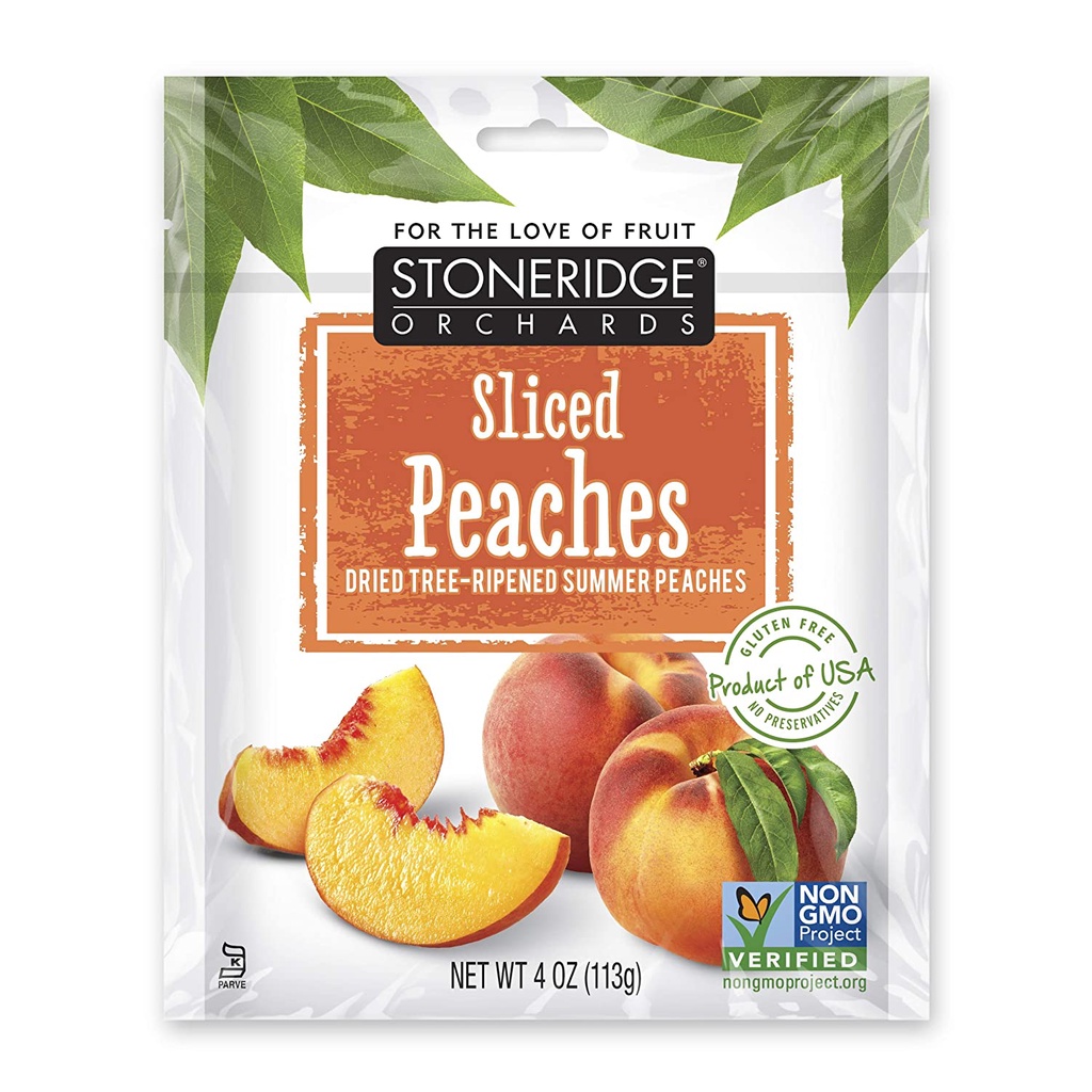 Trái Đào Xắt Lát Sấy Khô Stoneridge Orchards Sliced Peaches 113g