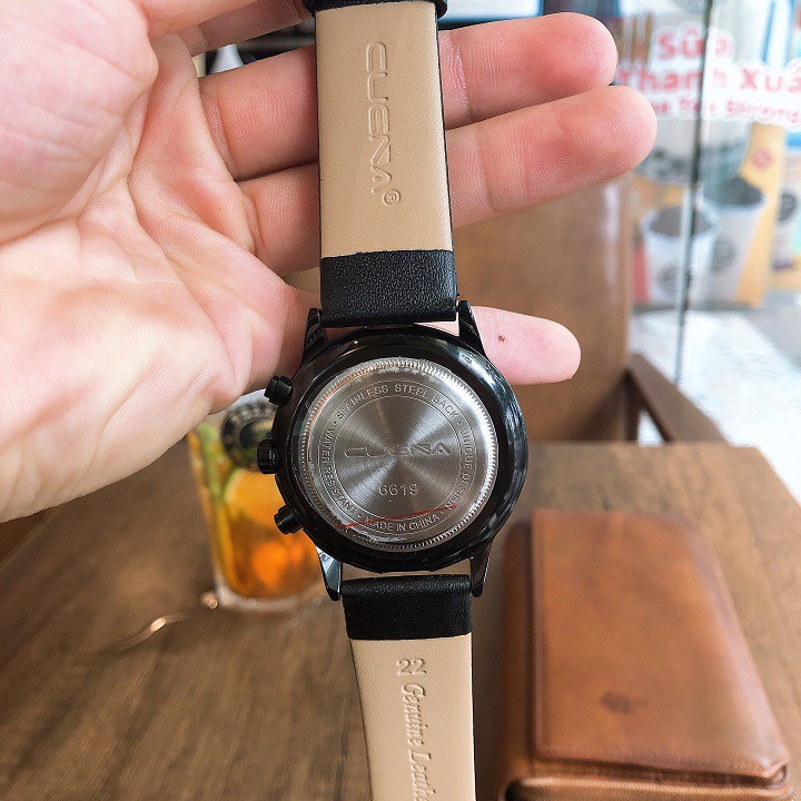 Đồng hồ nam CUENA day da chính hãng - Đồng hồ nam CUEA38