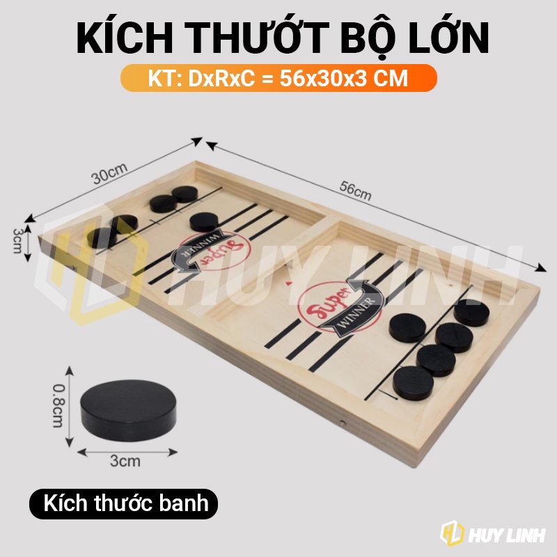 Cờ búng xuyên lỗ Gia Đình HL312 kích thước siêu lớn bằng gỗ - Lập Team Siêu Vui Nhộn khúc côn cầu Ice Hockey