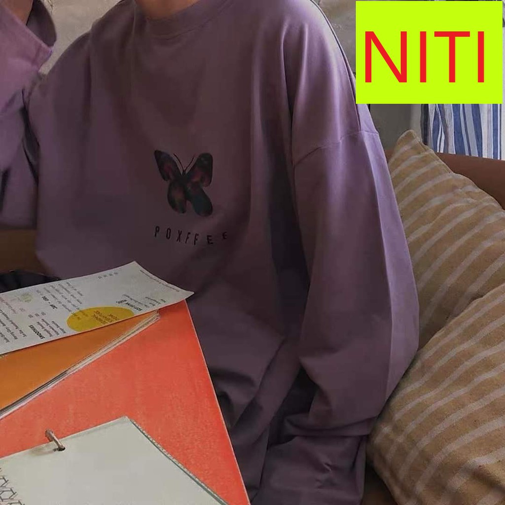 [ LOẠI 1!! ] ÁO SWEATER NỈ NGOẠI NAM NỮ UNISEX NITI IN HÌNH CON BƯỚM MÀU TRẮNG, HỒNG TÍM SIÊU PHÁ CÁCH ĐỦ SIZE ĐỦ MÀU | BigBuy360 - bigbuy360.vn